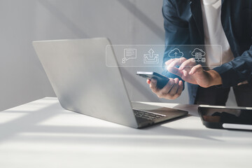 Concepts of uploading data to the cloud, storing data in an online database for easy retrieval,...