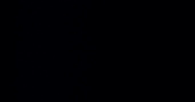 Trading candlestick pattern animation on screen close up, vertical