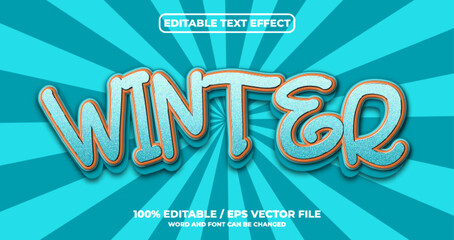 Winter text effect style