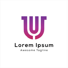 U letter company logo icon