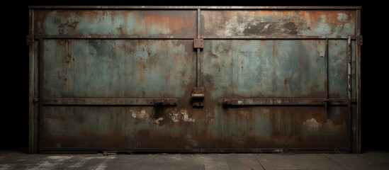 Isolated background of an old metal door