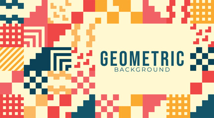 Vector graphic of flat geometric background design template