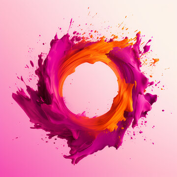 colorful paint splashes
