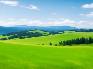 landscape with mountains and sky