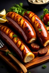 illustration of a sausage