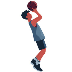 Boy playing basketball 