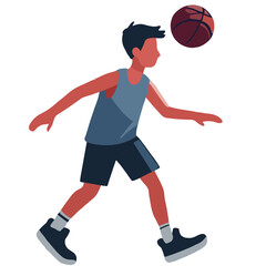 Boy playing basketball 