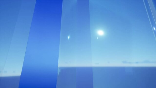 Abstract background of digital wide horizon with glass sheets