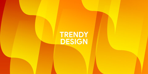 Abstract fluid trendy orange gradient background in vector design