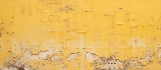 Weathered wall with yellow plaster