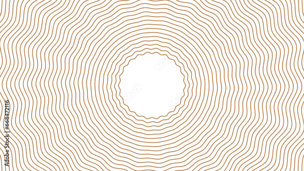 Wall mural round zigzag wave line abstract background design template