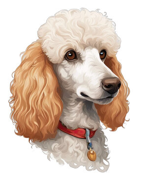 recommend clip art: Poodle Clipart png dog clipart printable Poodle head transparent illustration, 300 dpi, isolated poodle for tshirt, mug, stickers, tumbler