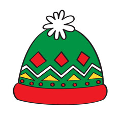 Christmas ornaments. Christmas hat.