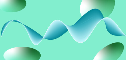 Stylish and colorful wave illustration art design