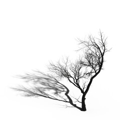 big tree, isolate on a transparent background, 3d illustration