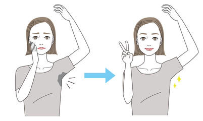 脇汗治療　脇汗が治って嬉しい女性