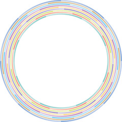 ランダムなカラーバーのサークル　フレーム