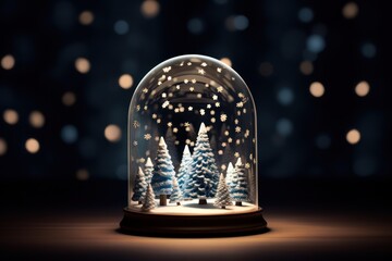 Festive Illumination LED Lights for Christmas Home Decor with Bokeh Scene, ai generated
