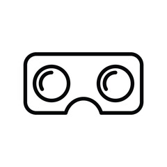 VR cardboard goggles vector icon