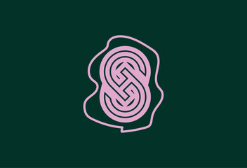 SH letter logo and icon design template