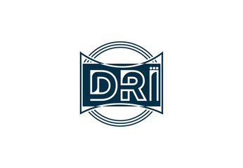 DRI letter logo and icon design template