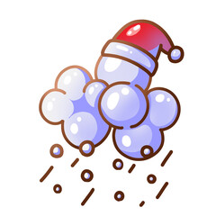 snow cloud cartoon illustration isolated transparent background