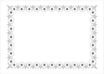 Photo frame border design and vector certificate border or resume border frame
