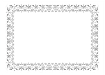 Photo frame border design and vector certificate border or resume border frame