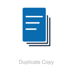 Duplicate Copy and Create Icon Concept