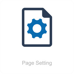 Page Setting and Layout Icon Concept