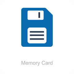 Memory Card and Memory Icon Concept