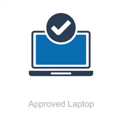 Approved Laptop and Document Icon Concept