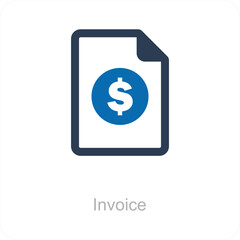 Invoice and Finance Icon Concept