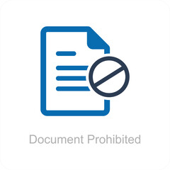 Document Prohibited and File Icon Concept