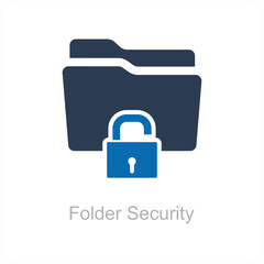 Folder Security and Lock Icon Concept