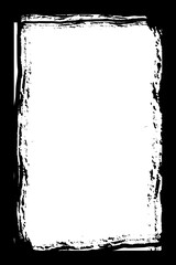 Grunge edge frame, rough distressed boarder, rectangular frame.