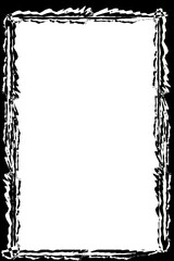 Grunge edge frame, rough distressed boarder, rectangular frame.