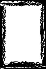 Grunge edge frame, rough distressed boarder, rectangular frame.