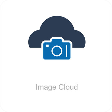 Image Cloud and cloud icon concept