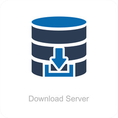 Download Server and icon concept