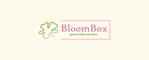 Logo for a flower shop. Vector graphics