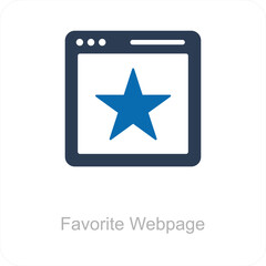 Favorite Webpage and icon concept