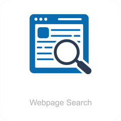 Webpage Search and icon concept