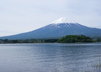 日本観光　富士山　山中湖サイクリング