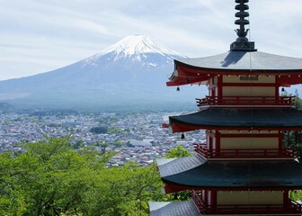 日本観光　富士山　山中湖サイクリング