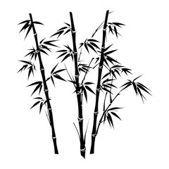 Bamboo Silhouette Icon Illustration in Trendy Flat Isolated on White Background. Vector SVG