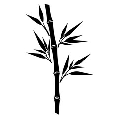 Bamboo Silhouette Icon Illustration in Trendy Flat Isolated on White Background. Vector SVG