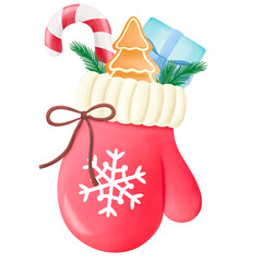 Christmas mitten