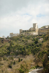 Fototapeta na wymiar The Lombardia castle, Enna, Sicily, Italy