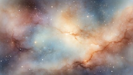 Obraz premium Celestial Blooms Detailed Milky Way Amidst Pale Floral Beauty in 8K Ultra HD Watercolor - Generative AI